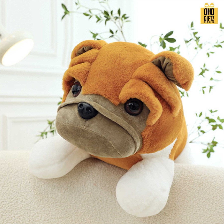 ตุ๊กตาสุนัข รับผลิตใส่เสื้อ สกรีนโลโก้ได้ รับผลิตพิมพ์โลโก้ สกรีนโลโก้ ทำเป็นของพรีเมี่ยมได้ 