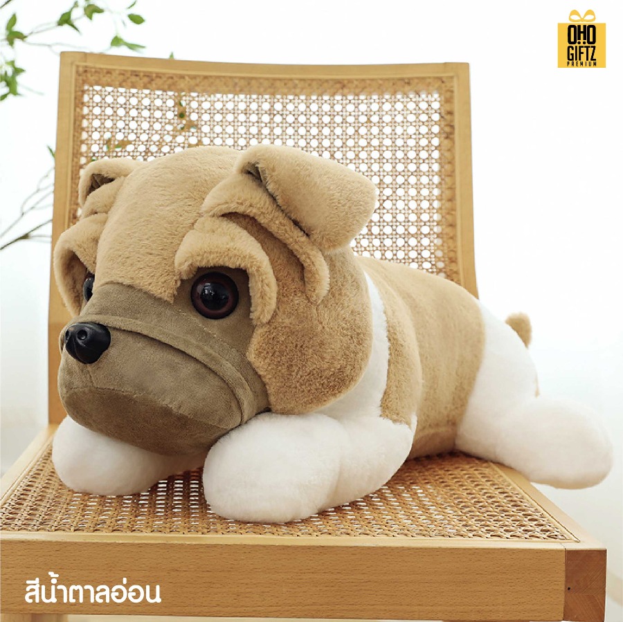 ตุ๊กตาสุนัข รับผลิตใส่เสื้อ สกรีนโลโก้ได้ รับผลิตพิมพ์โลโก้ สกรีนโลโก้ ทำเป็นของพรีเมี่ยมได้ 