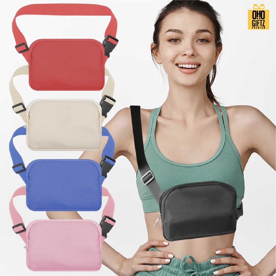 กระเป๋าคาดเอวไนล่อนกันน้ำ สกรีนโลโก้ ทำเป็นของพรีเมี่ยมได้