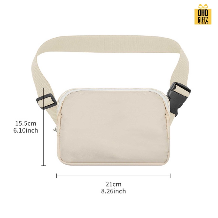 กระเป๋าคาดเอวไนล่อนกันน้ำ สกรีนโลโก้ ทำเป็นของพรีเมี่ยมได้