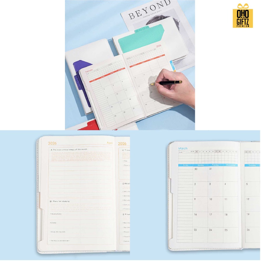 สมุดโน๊ตแพลนเนอร์ประจำปี 2026 สกรีนโลโก้ ทำเป็นของพรีเมี่ยม ของชำร่วย