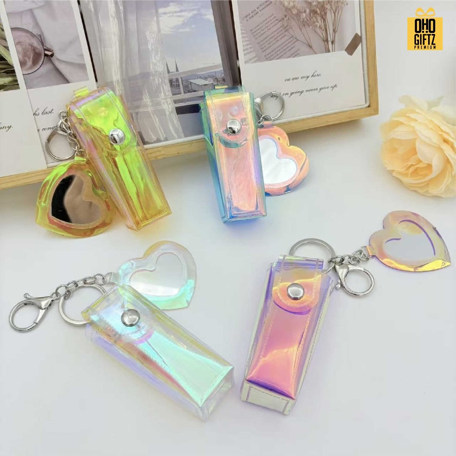 พวงกุญแจกระเป๋าใส่ลิปสติค PVC สกรีนโลโก้ ทำเป็นของพรีเมี่ยม ของชำร่วยได้