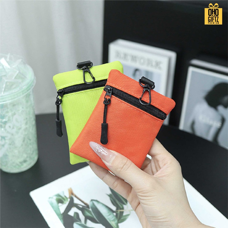 กระเป๋าใส่เหรียญ มีห่วงแขวน สกรีนโลโก้ ทำเป็นของพรีเมี่ยมได้