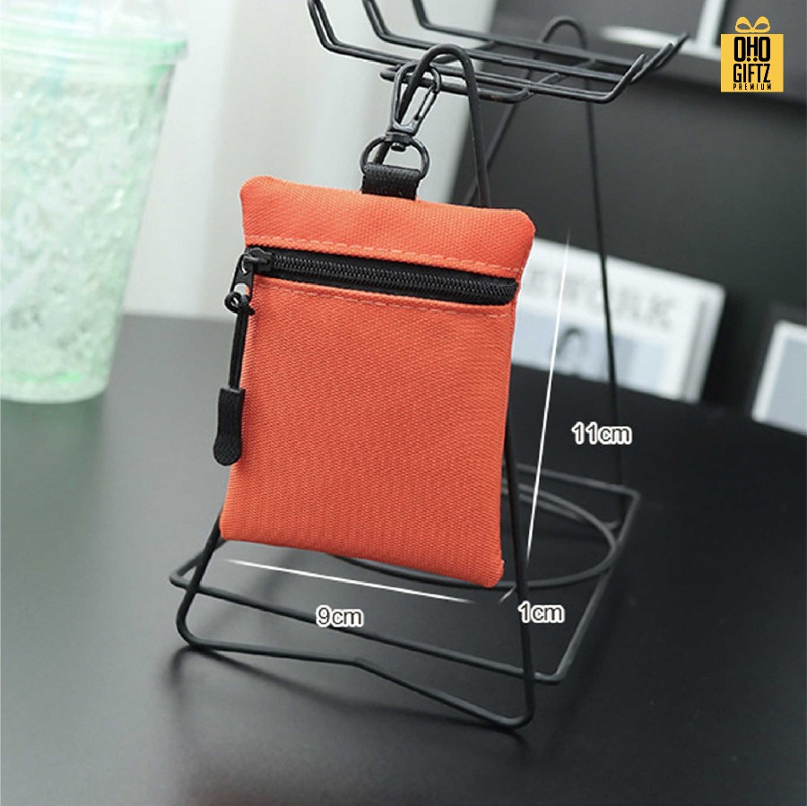 กระเป๋าใส่เหรียญ มีห่วงแขวน สกรีนโลโก้ ทำเป็นของพรีเมี่ยมได้