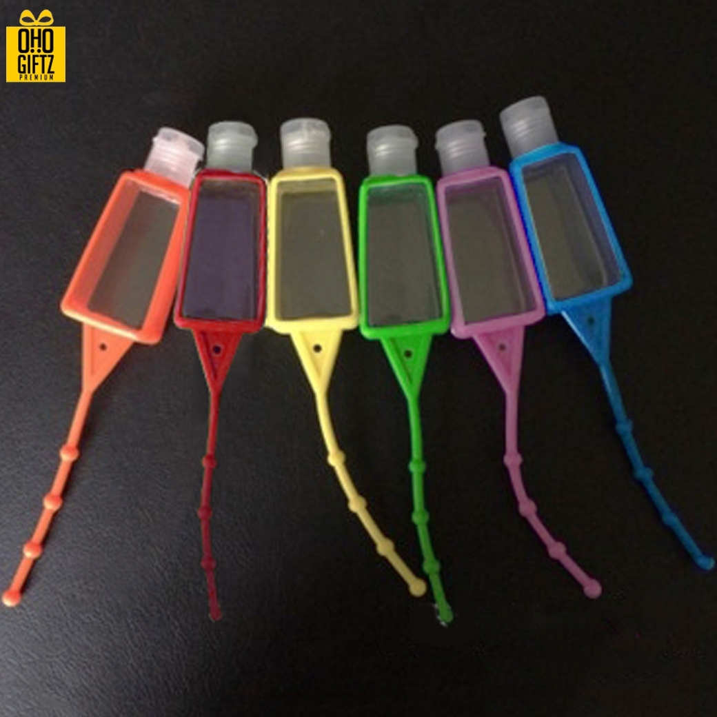 ขวดเปล่าพร้อมปลอกห้อย Mini Hand Gel ติดโลโก้ฟรี