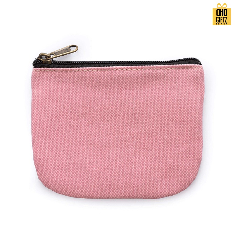 กระเป๋าใส่เหรียญผ้าแคนวาส สกรีนโลโก้ไม่จำกัดสี สกรีนโลโก้ ทำเป็นของพรีเมี่ยมได้