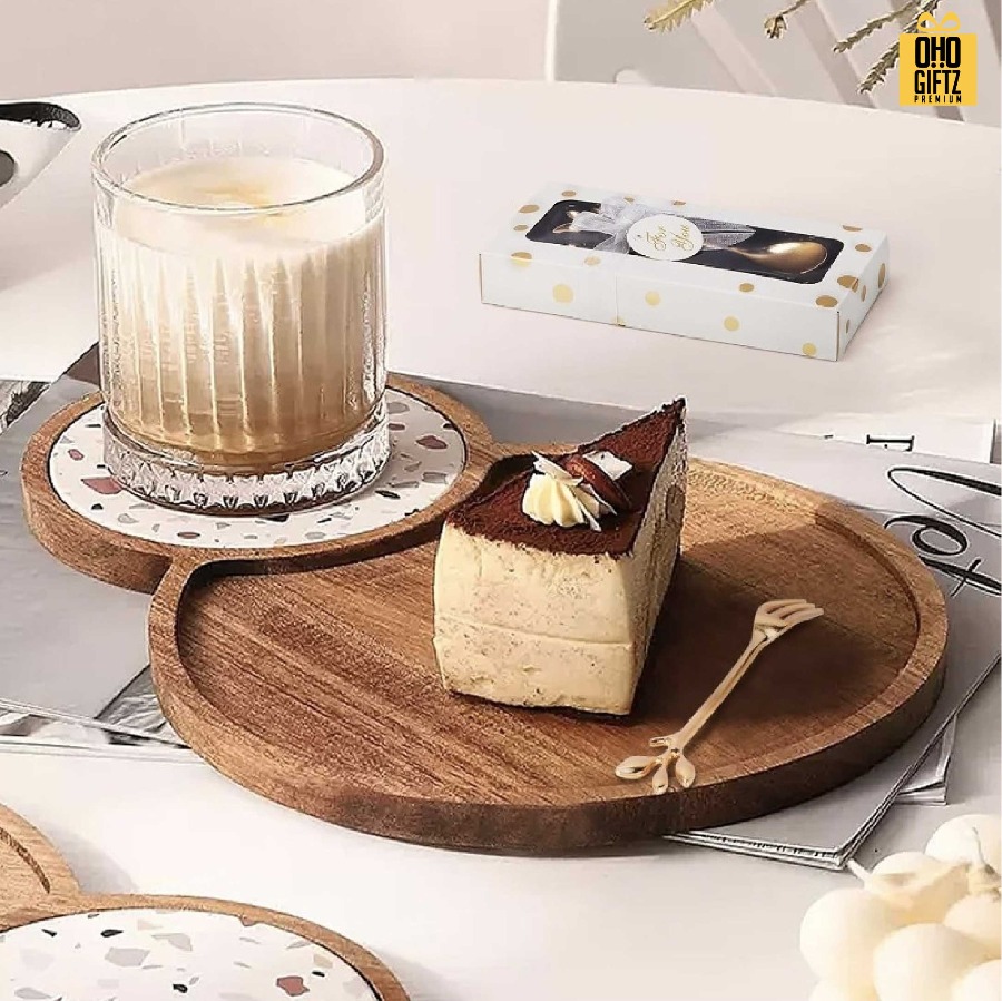 ชุดช้อนส้อมใบไม้พร้อมกล่อง ทำเป็นของพรีเมี่ยม ของชำร่วยงานเเต่งงานได้