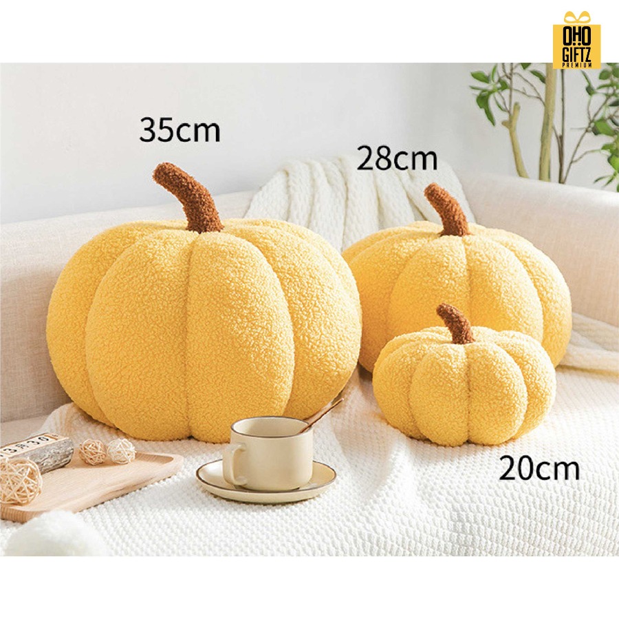 ตุ๊กตาหมอนอิงฟักทอง สกรีนโลโก้ ทำเป็นของพรีเมี่ยมได้ 