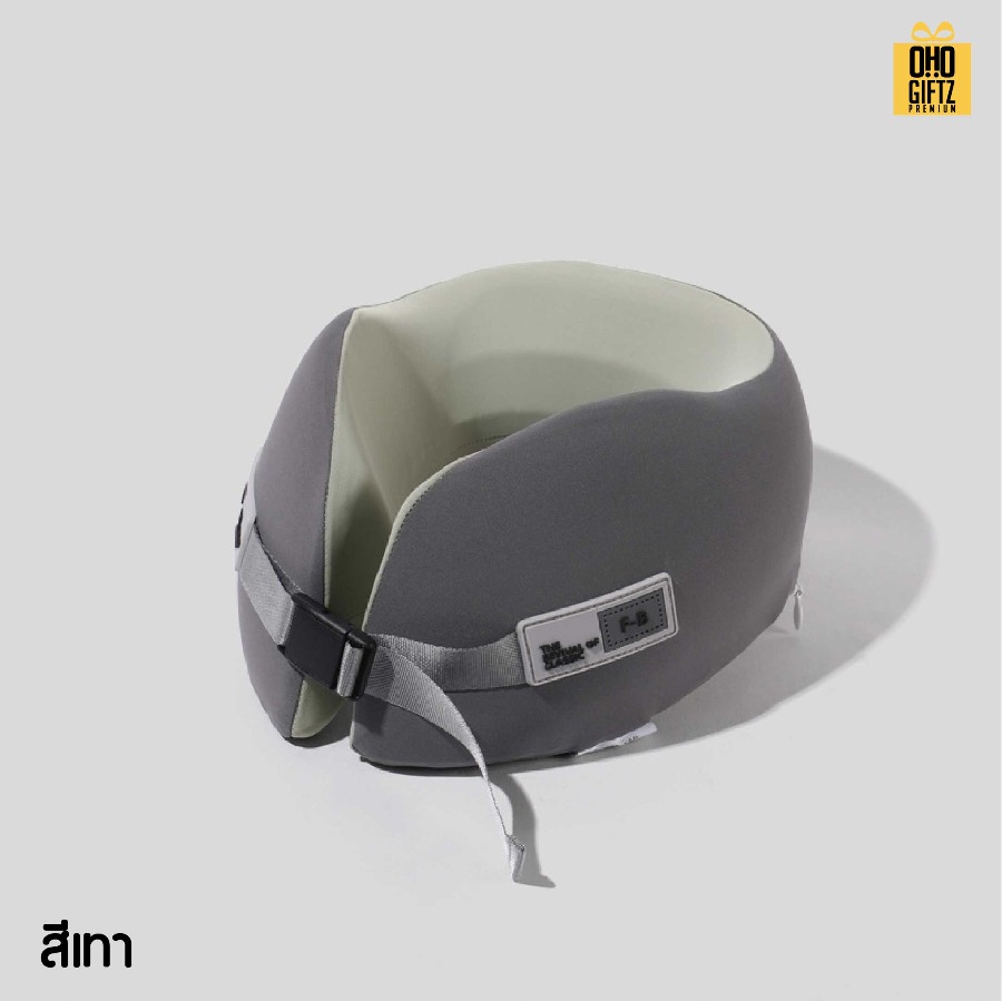 หมอนรองคอเมมโมรี่โฟมพับเก็บพร้อมกล่อง สกรีนชื่อ สกรีนโลโก้ ทำเป็นของพรีเมี่ยมได้