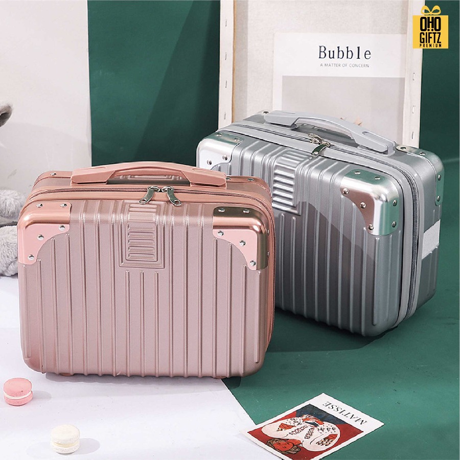 กระเป๋าเดินทางใบเล็ก 14 มุมอลูมิเนียม สกรีนชื่อ สกรีนโลโก้  ทำเป็นของพรีเมี่ยมได้