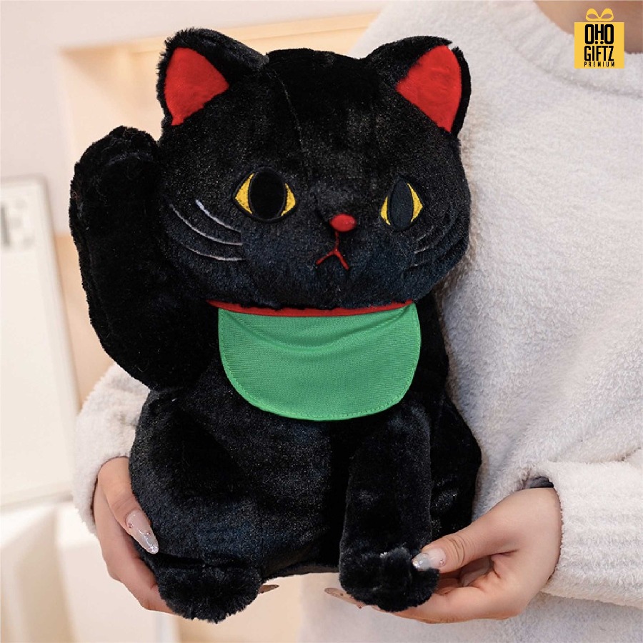 ตุ๊กตาแมวกวัก สกรีนโลโก้ ทำเป็นของพรีเมี่ยมได้ 