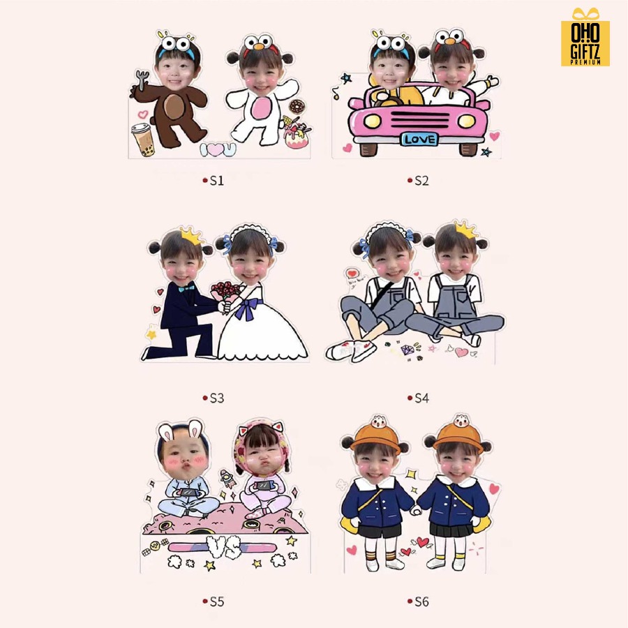 รับผลิต standy อะครีลิคหัวดุ๊กดิ๊ก เปลี่ยนหน้า ท่าทางได้ สกรีนชื่อ สกรีนโลโก้ ทำเป็นของพรีเมี่ยมได้