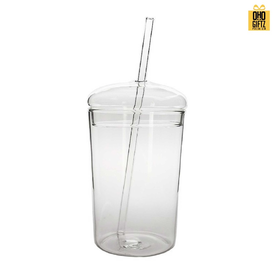 แก้วน้ำทรงมน พร้อมหลอด สกรีนชื่อ สกรีนโลโก้ ทำเป็นของพรีเมี่ยมได้