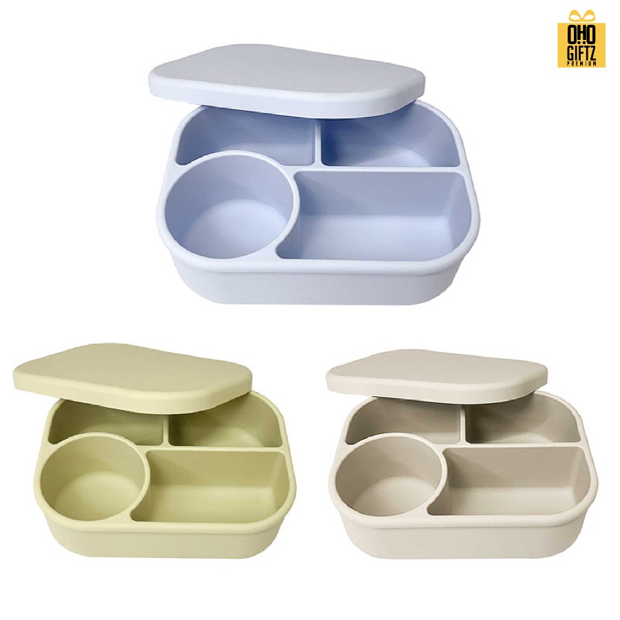 กล่องข้าวซิลิโคน Foodgrade สกรีนโลโก้ ทำเป็นของพรีเมี่ยมได้