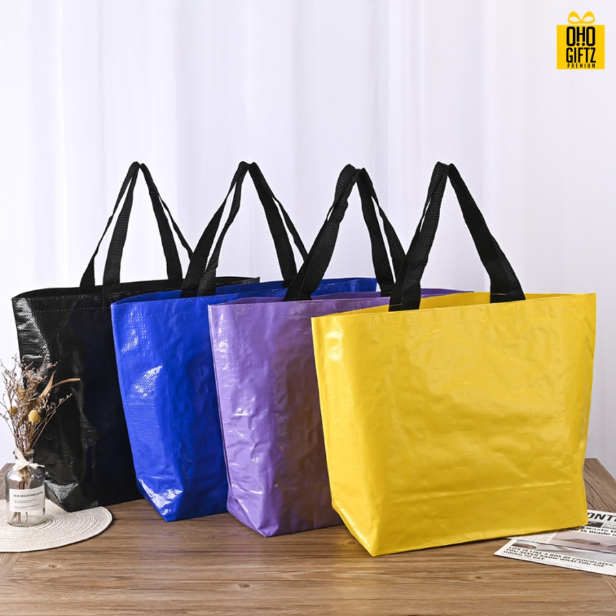 กระเป๋าผ้ากระสอบ PP สกรีนโลโก้ ทำเป็นของพรีเมี่ยมได้