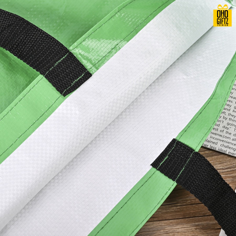 กระเป๋าผ้ากระสอบ PP สกรีนโลโก้ ทำเป็นของพรีเมี่ยมได้