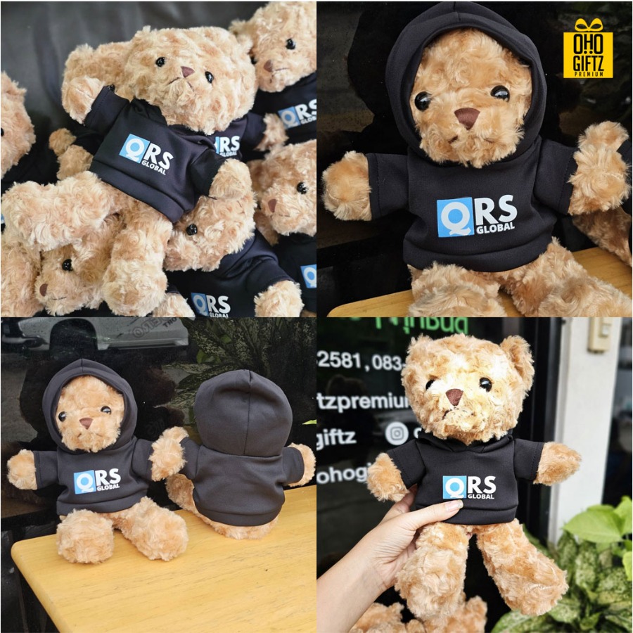 ตุ๊กตาหมี สามารถสั่งทำเสื้อยืด เสื้อโปโล พิมพ์ลายได้ สกรีนโลโก้ ทำเป็นของพรีเมี่ยมได้ 