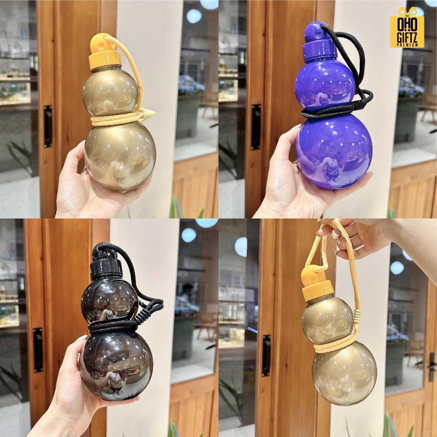 กระติกน้ำพลาสติก ทรงน้ำเต้า สกรีนโลโก้ ทำเป็นของพรีเมี่ยมได้