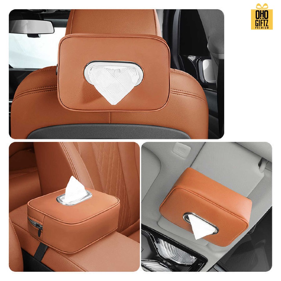 กล่องใส่ทิชชู่ในรถยนต์ สกรีนโลโก้ ทำเป็นของพรีเมี่ยมได้