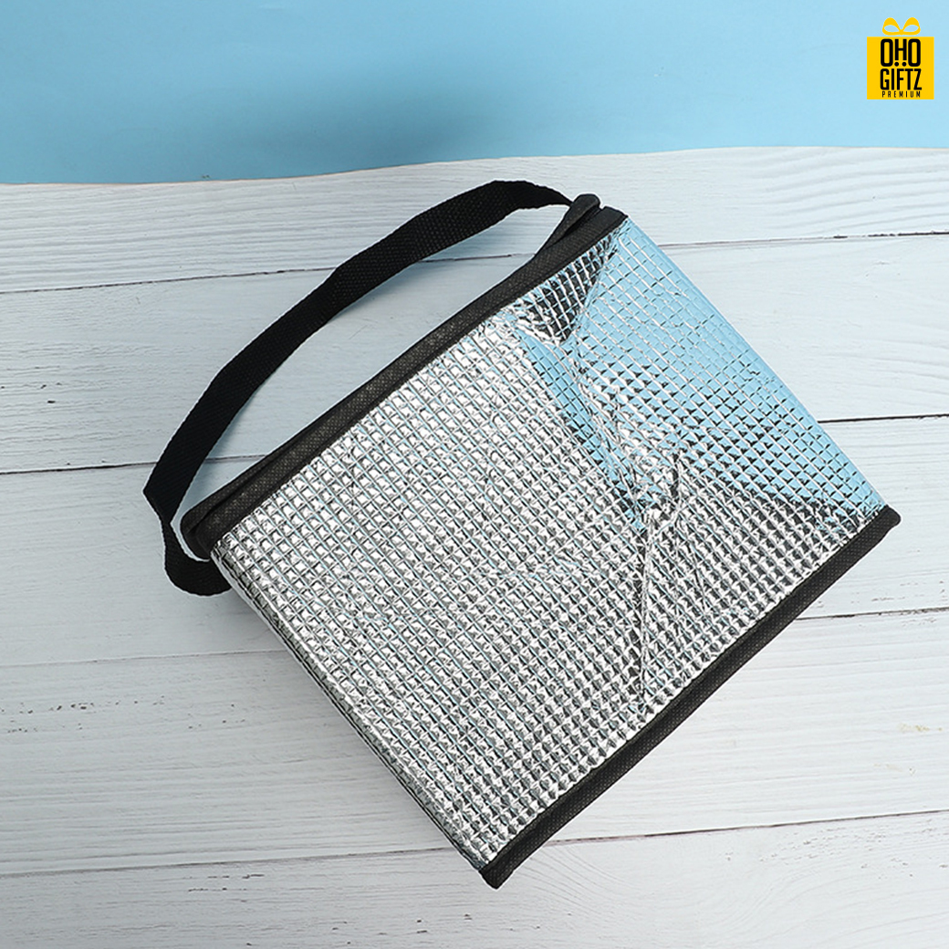 กระเป๋าฟอยล์อลูมิเนียม สกรีนโลโก้  ทำเป็นของพรีเมี่ยม