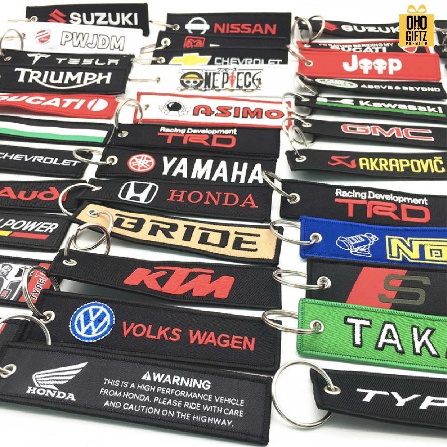 พวงกุญแจผ้าปักโลโก้ สกรีนโลโก้ ทำเป็นของพรีเมี่ยม ของชำร่วยได้