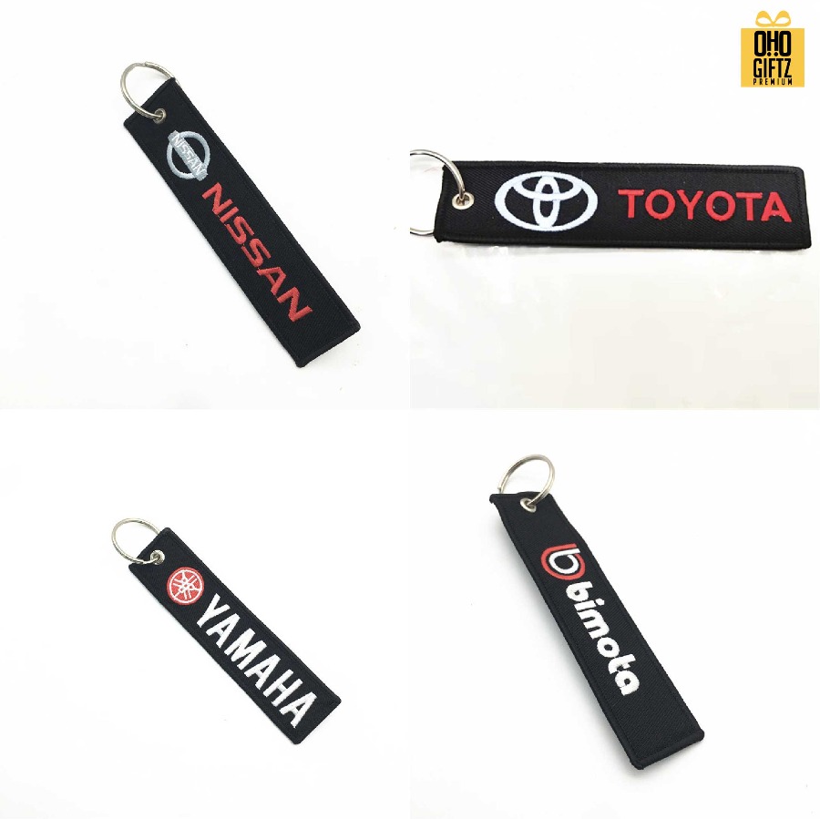 พวงกุญแจผ้าปักโลโก้ สกรีนโลโก้ ทำเป็นของพรีเมี่ยม ของชำร่วยได้