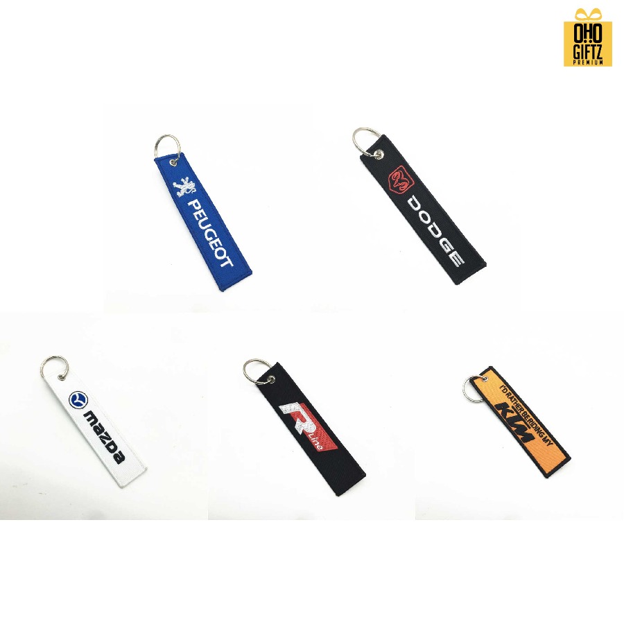 พวงกุญแจผ้าปักโลโก้ สกรีนโลโก้ ทำเป็นของพรีเมี่ยม ของชำร่วยได้