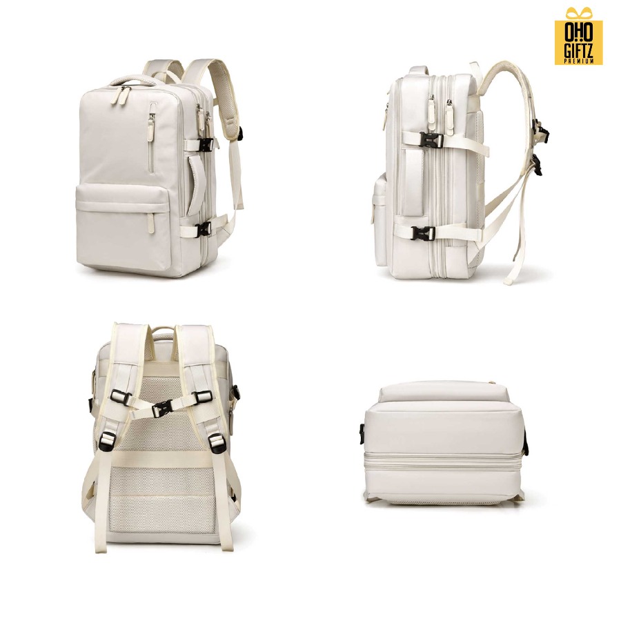 กระเป๋าเป้สะพายหลัง ขยายด้านข้างได้ สกรีนโลโก้ ทำเป็นของพรีเมี่ยม
