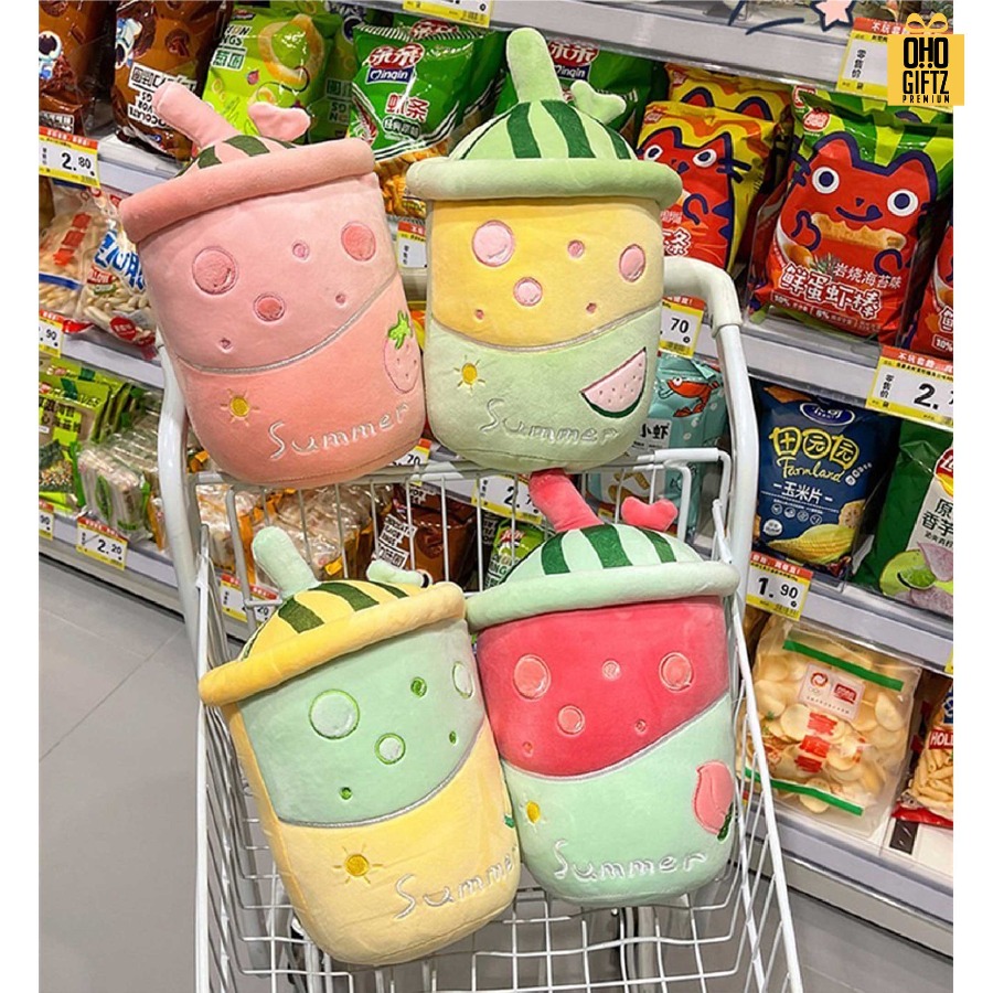 ตุ๊กตาถ้วยน้ำผลไม้ สกรีนโลโก้ ทำเป็นของพรีเมี่ยมได้ 