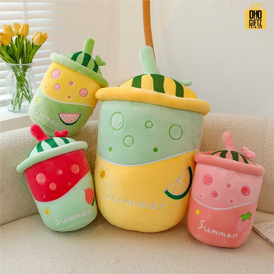 ตุ๊กตาถ้วยน้ำผลไม้ สกรีนโลโก้ ทำเป็นของพรีเมี่ยมได้ 