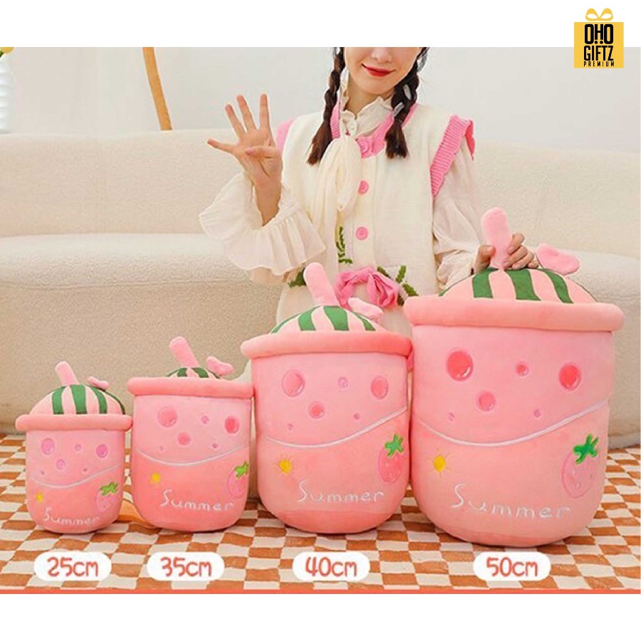 ตุ๊กตาถ้วยน้ำผลไม้ สกรีนโลโก้ ทำเป็นของพรีเมี่ยมได้ 