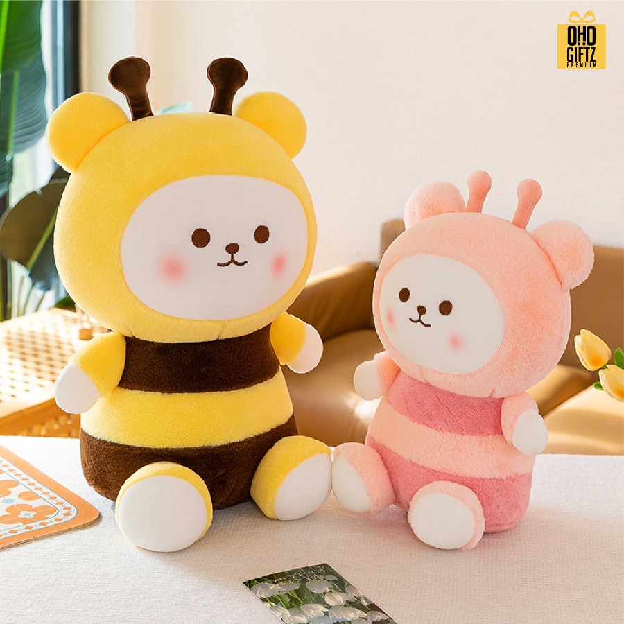 ตุ๊กตาผึ้งน้อยน่ารัก มีหลายขนาด สกรีนโลโก้ ทำเป็นของพรีเมี่ยมได้ 