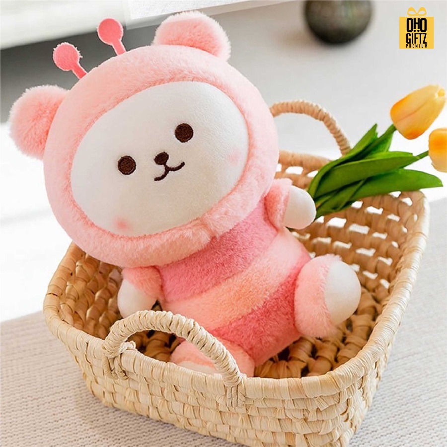 ตุ๊กตาผึ้งน้อยน่ารัก มีหลายขนาด สกรีนโลโก้ ทำเป็นของพรีเมี่ยมได้ 