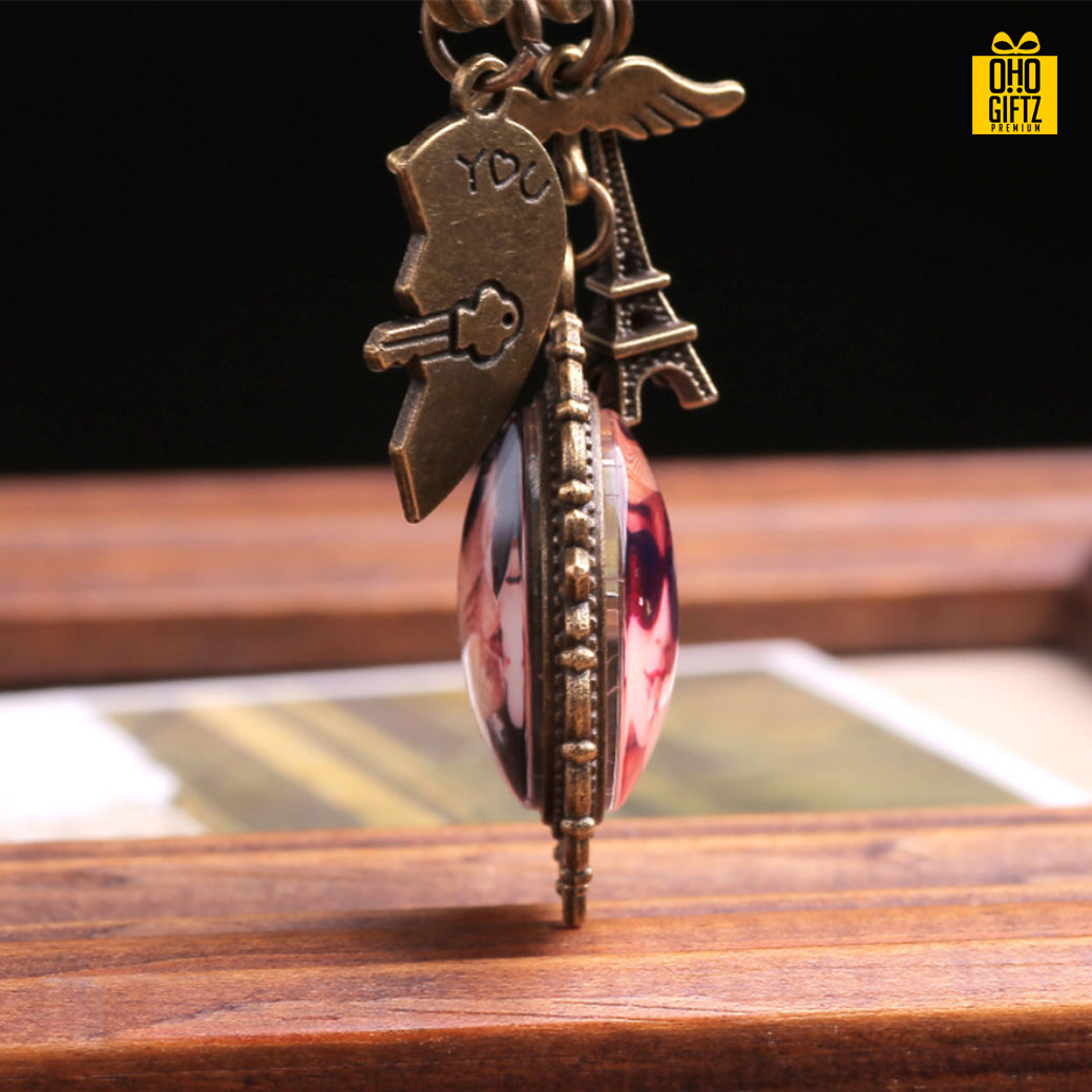 เซตพวงกุญแจคู่ พิมพ์สติกเกอร์ชื่อฟรี ทำเป็นของพรีเมี่ยม ของชำร่วยงานเเต่งงานได้