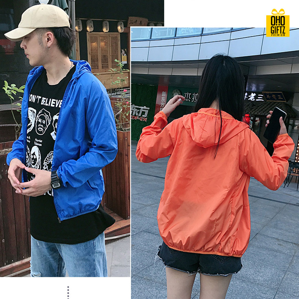 เสื้อคลุมกันแดด สกรีนโลโก้ ทำเป็นของพรีเมี่ยมได้