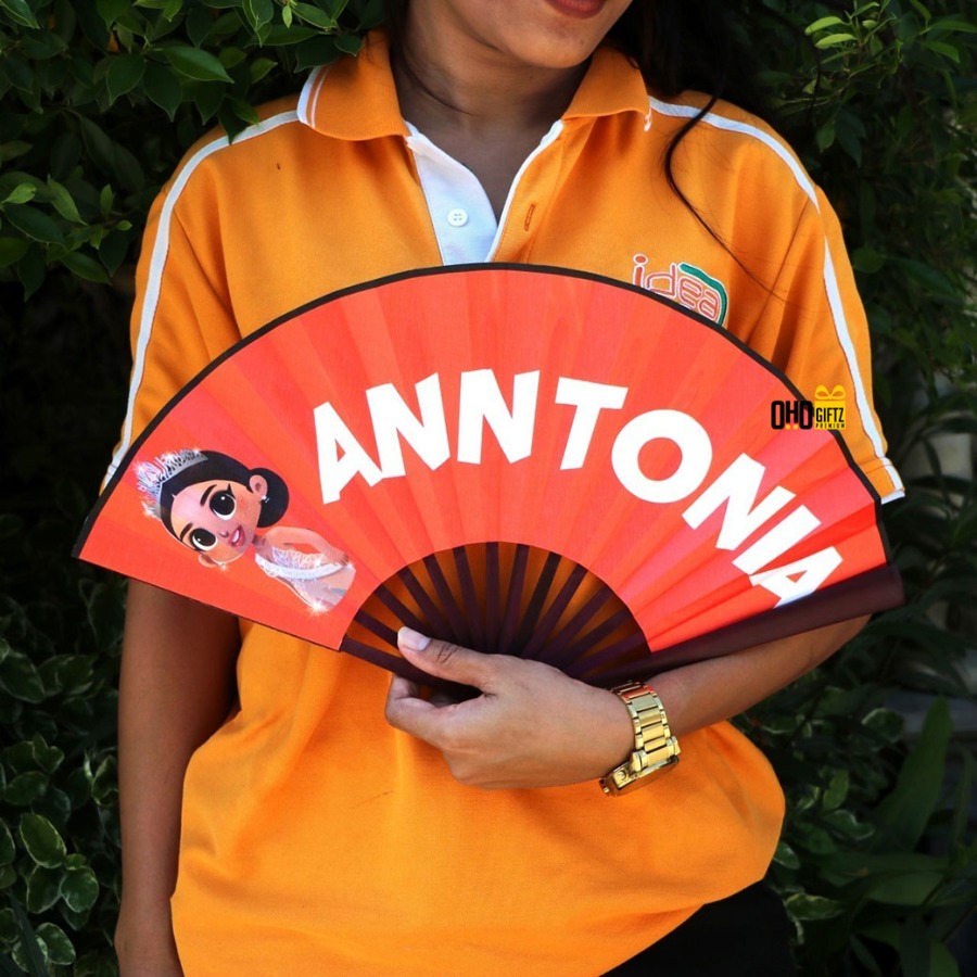 พัดจีน สกรีนภาพ ทำเป็นสินค้าพรีเมี่ยม ของชำร่วย ของที่ระลึก