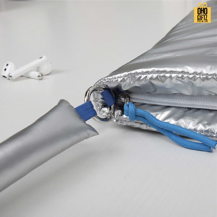 กระเป๋าใส่ Notebook Silver Bag สกรีนโลโก้ ทำเป็นของพรีเมี่ยม ของที่ระลึก