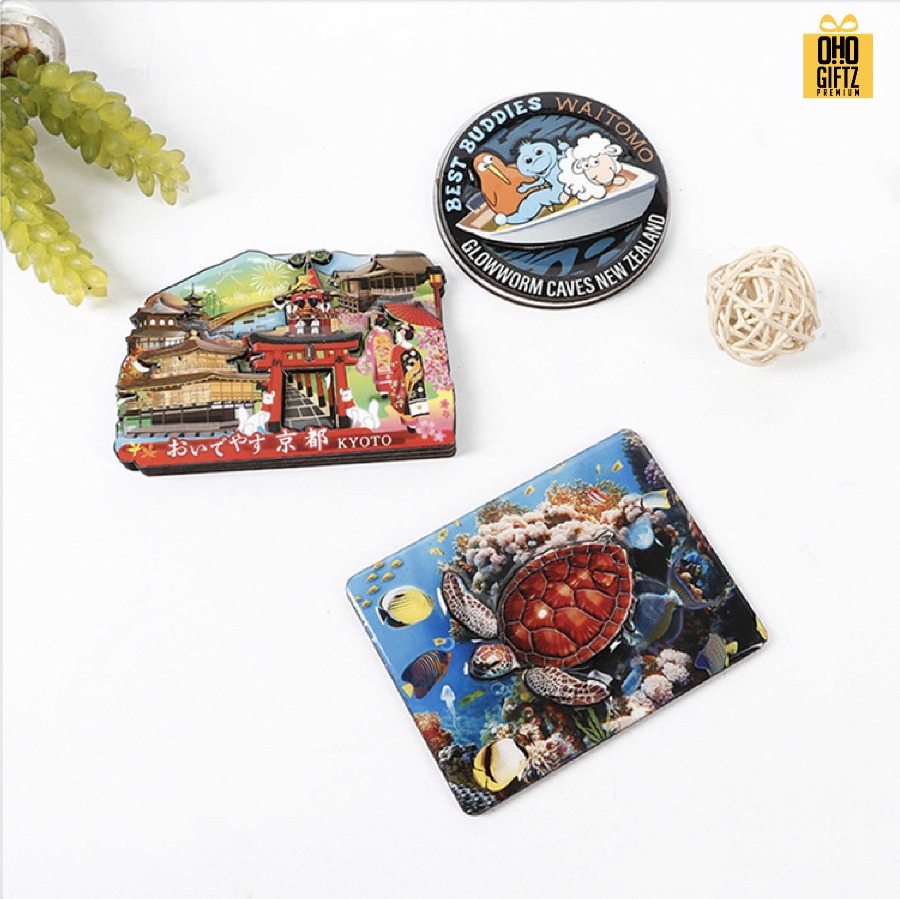 แม่เหล็กใส่ตู้เย็นไม้เคลือบเรซิ่น พิมพ์ภาพตามต้องการ รับผลิตพิมพ์ไม่จำกัดสี สกรีนโลโก้ ทำเป็นของพรีเมี่ยม ของชำร่วยได้