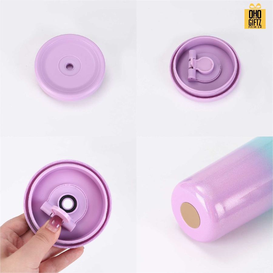 แก้วสแตนเลสสีทูโทน พร้อมหลอด สกรีนโลโก้ ทำเป็นของพรีเมี่ยมได้