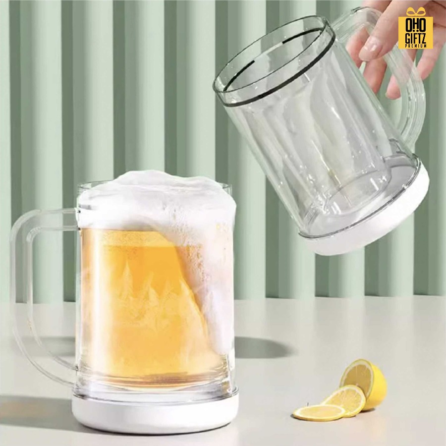 ถ้วยน้ำแข็ง 2 ชั้น ให้ความเย็นโดยรสชาติไม่เปลี่ยน สกรีนโลโก้  ทำเป็นของพรีเมี่ยมได้