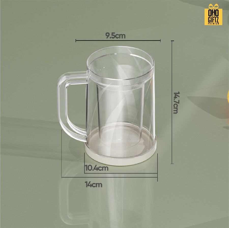 ถ้วยน้ำแข็ง 2 ชั้น ให้ความเย็นโดยรสชาติไม่เปลี่ยน สกรีนโลโก้  ทำเป็นของพรีเมี่ยมได้