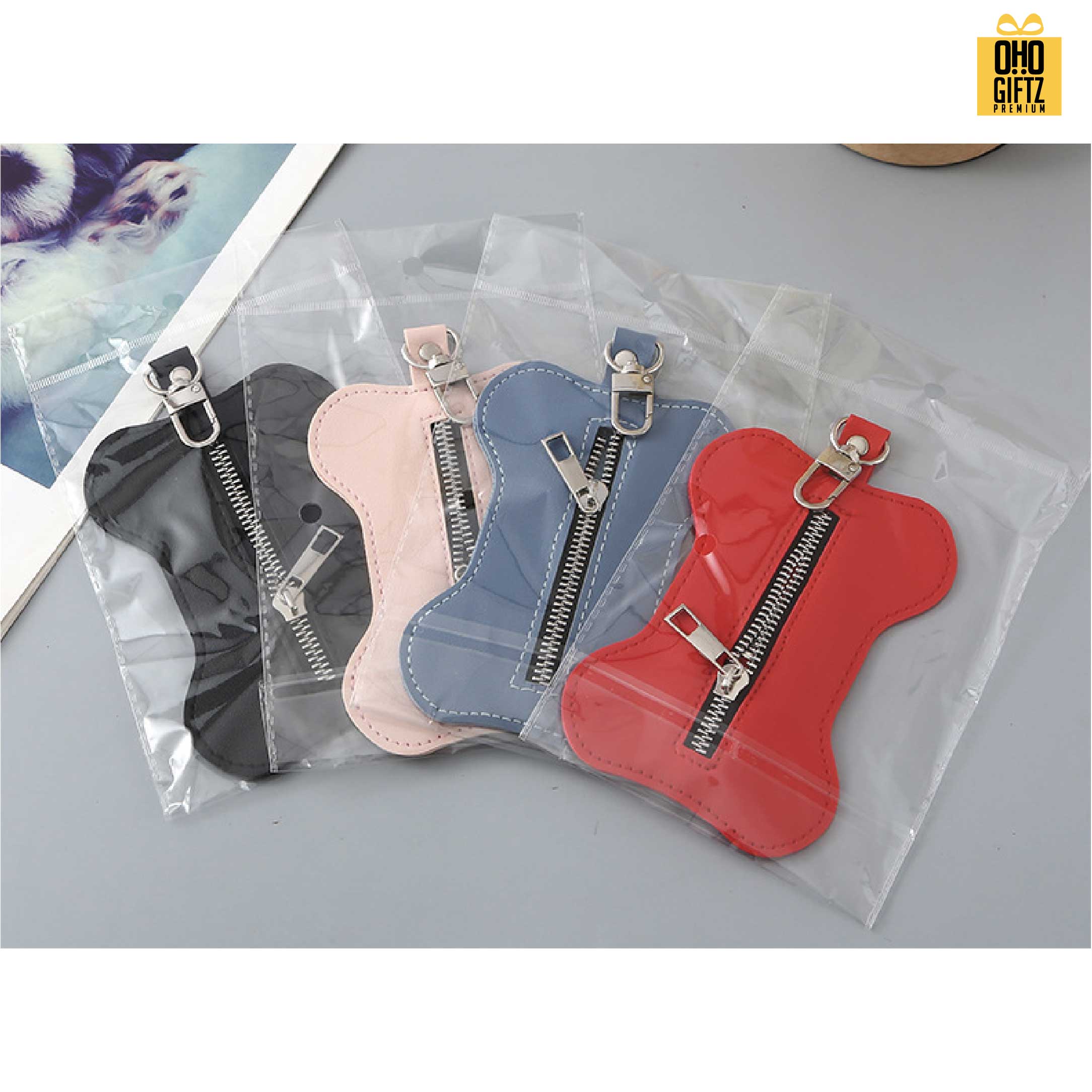 ซองหนัง PU กระดูก ใส่ถุงเก็บมูลสัตว์ สกรีนโลโก้ ทำเป็นของพรีเมี่ยม