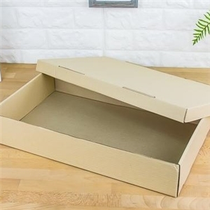 [2401014] กล่องใส่ขนม กล่องใส่เบเกอรี่ บรรจุภัณฑ์ กล่องลูกฟูกอเนกประสงค์+ฝา 31x50.7x9.3 cm.