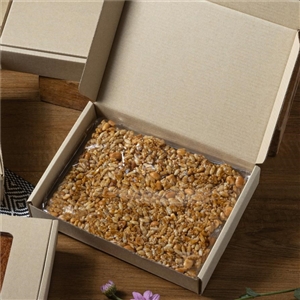 [2401050] กล่องใส่ขนม กล่องใส่ของชำร่วย บรรจุภัณฑ์ กล่องลูกฟูกพรีเมี่ยม 14x19x3.2 cm.