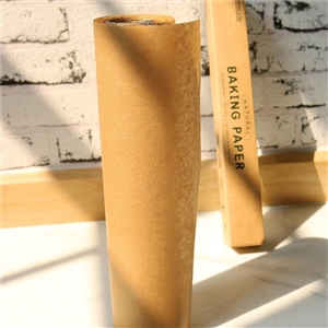 [1001102] กระดาษห่ออาหาร กระดาษรองขนม กระดาษรองอาหาร กระดาษรองอบแบบม้วน สีน้ำตาล 30cm. X 5m.