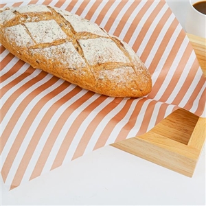 [1001067] กระดาษรองขนม กระดาษรองอาหาร กระดาษรองเบเกอรี่ 30x30 cm. ลายทาง สีน้ำตาล