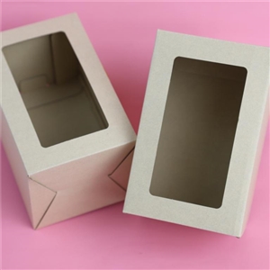 [2401092] กล่องใส่ของ กล่องใส่สินค้า บรรจุภัณฑ์ กล่องลูกฟูกพรีเมี่ยม มีหน้าต่าง 10.5x10.5x16.5 ซม.
