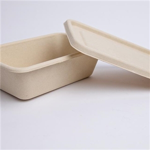 [2003005] กล่องใส่อาหาร กล่องใส่สินค้า บรรจุภัณฑ์ กล่องอาหารเยื่อไผ่ 700 มล. #2EBFZL045 