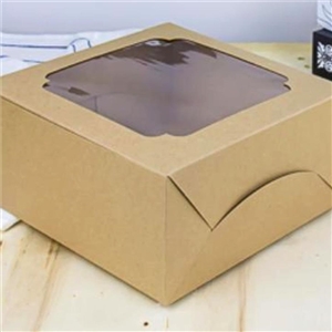 [0101015] กล่องใส่เบเกอรี่ กล่องใส่สินค้า บรรจุภัณฑ์ กล่องเค้ก 1 ปอนด์ คราฟท์