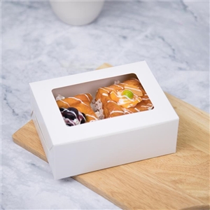 [0104067] กล่องใส่ขนม กล่องใส่ของว่าง กล่องใส่อาหารว่าง กล่องสแน็คบ็อกซ์ หน้าต่าง สีขาว 02